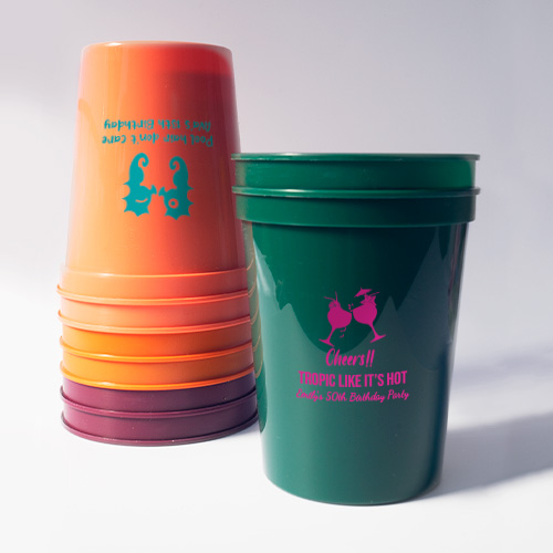 Fiesta Like There's No Mañana Custom Cups, Personalized Engagement